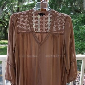 Lightweight blousy top 3/4 sleeves (M)